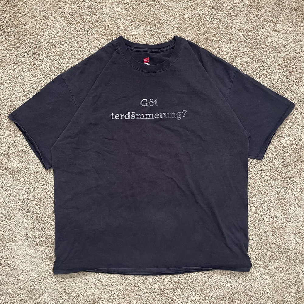 Vtg Y2K Göt terdämmerung? "Twilight of the gods” Black Men’s T Shirt Size 2XL
